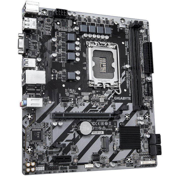 GIGABYTE Placa Base H810M S2H (9MH81MSH-00-G10) Micro ATX Socket LGA1851 para Intel Core Ultra, DDR5, PCIe 4.0, HDMI, DisplayPort, 1x M.2